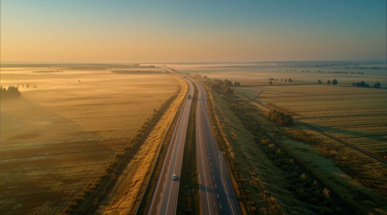 Samruddhi Mahamarg corridor through Vidarbha at dawn